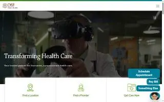 OSF OnCall Urgent Care website