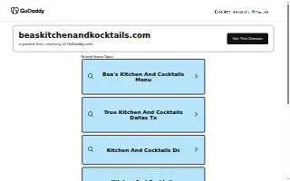 Bea’s Kitchen & Kocktails website