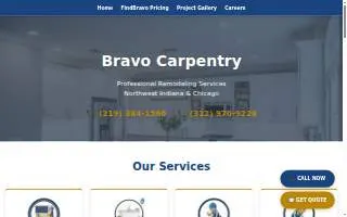 Bravo Carpentry Kitchen Remodeling Contractor website