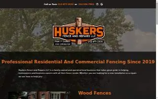 Huskers Fence and Repairs LLC website