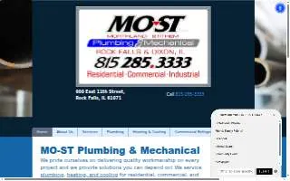 MO-ST Plumbing & Mechanical, LLC of Rock Falls website