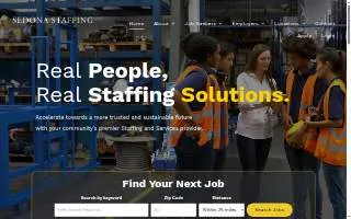 Sedona Staffing Rock Falls website