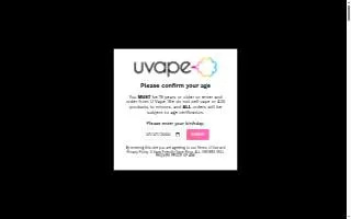 Uvape Smoke Shop website