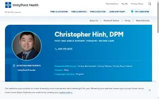 Christopher Hinh, DPM website