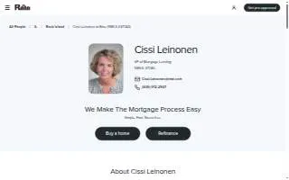 Cissi Leinonen - Rate Mortgage website