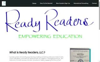 Ready Readers, LLC. website