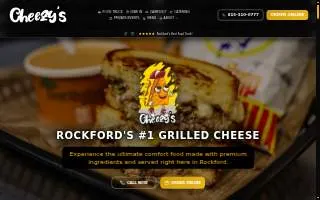 Cheezys Grilled Cheeses website