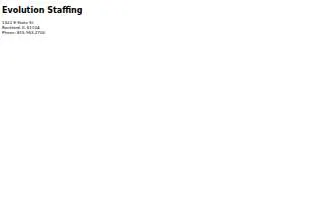 Evolution Staffing website