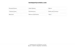 Landa Party Rentals of Machesney Park website