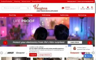 Vaughns Home Furnishings website