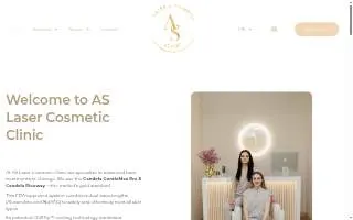 AS Laser Cosmetic Clinic website