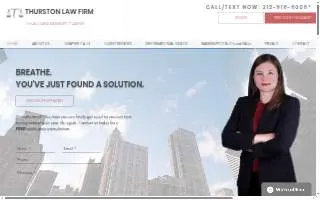 Thurston Law Firm of Rolling Meadows website