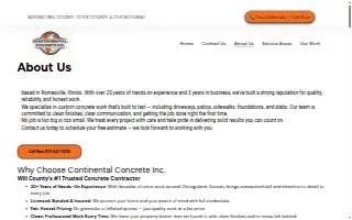 Continental Concrete Inc website