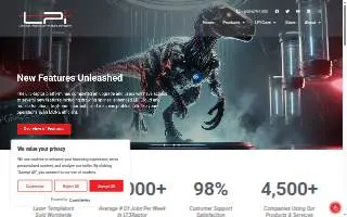 Laser Products Industries website