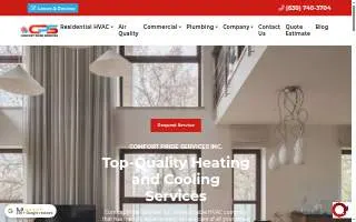 Comfort Pride Services website