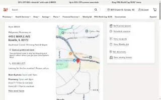 Walgreens Pharmacy of Roselle website