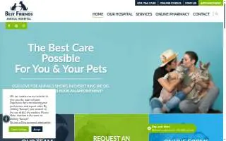 Best Friends Animal Hospital of Ozark website