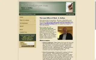 Mark A De Rue Law Office website