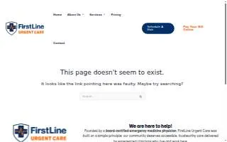 FirstLine Urgent Care of Savoy website