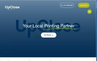 UpClose Printing of Savoy website
