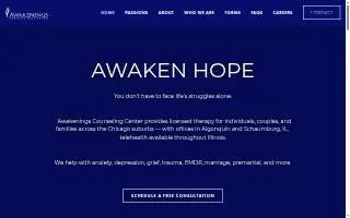 Awakenings Counseling Center website