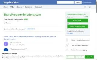 Sharp Property Solutions website