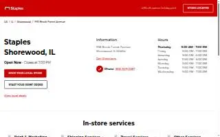 Staples website