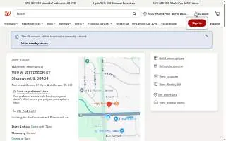 Walgreens Pharmacy of Shorewood website