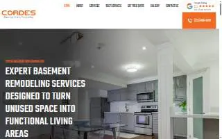 Cordes Basement Home Remodeling website