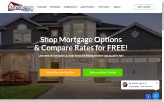 Dimension Mortgage CORP website