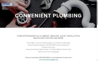 Convenient Plumbing of South Elgin website