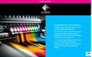 Elgin Printing Solutions website