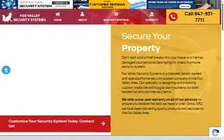 Fox valley security of South Elgin website