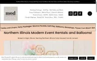 Mod Bounce House and Balloons of South Elgin website