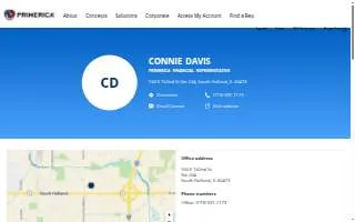 Connie Davis: Primerica - Financial Services website