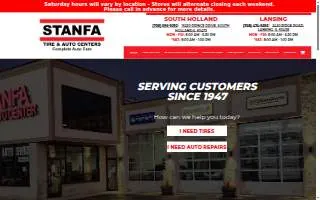 Stanfa Tire and Auto of South Holland website
