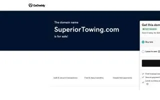 Superior Towing of South Holland website
