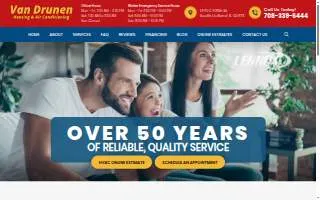 Van Drunen Heating & Air Conditioning of South Holland website
