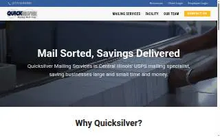Quicksilver Mailing Services website