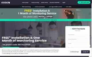 Vivint Smart Home website