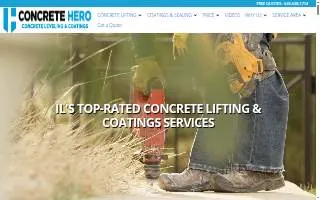 Concrete Hero - Leveling & Coatings website
