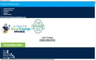 Eco Temp HVAC of St. Charles website
