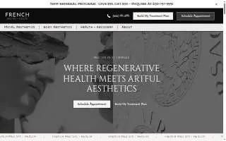 French Med Spa + Health website