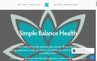 Simple Balance Health website
