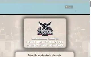 Paone's Blackhawk Lanes of Sterling website
