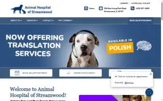 Animal Hospital of Streamwood website