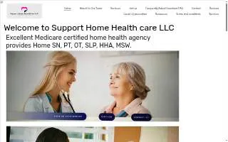 Support Home Health Care LLC of Streamwood website