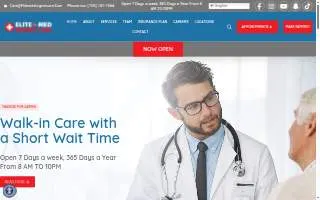 Elite Med Urgent Care of Summit website
