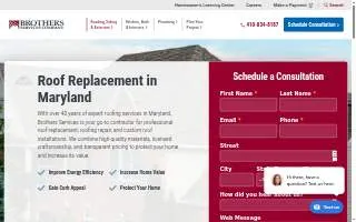 Barringer Brothers Roofing website