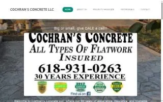 Cochran's Concrete LLC of Swansea website